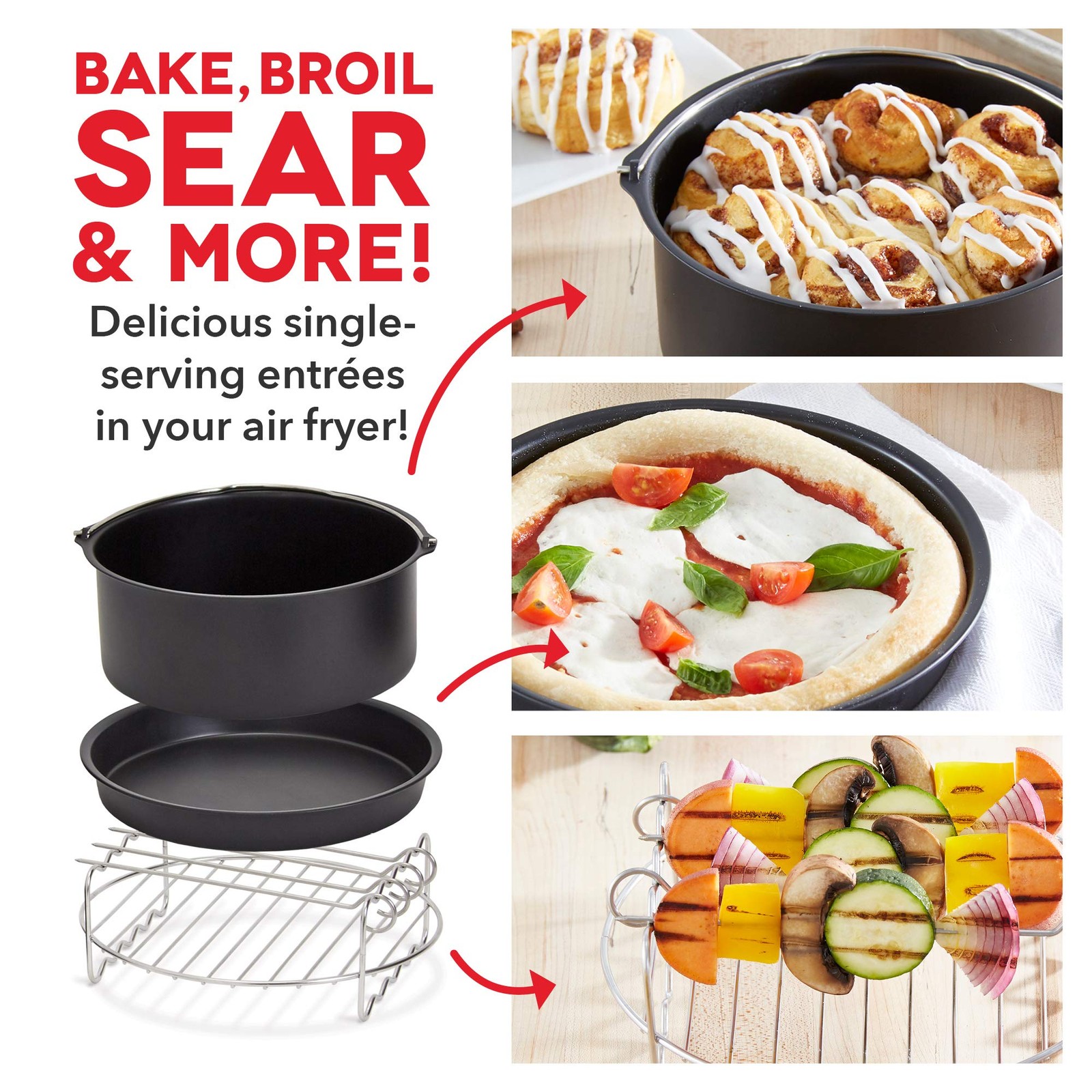 DASH DFAF450UP1 Air Fryer, Deluxe, Accessory Bundle