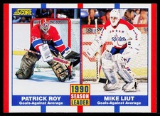 Patrick Roy / Mike Liut SL, 1990-91 Score American, #354, ,