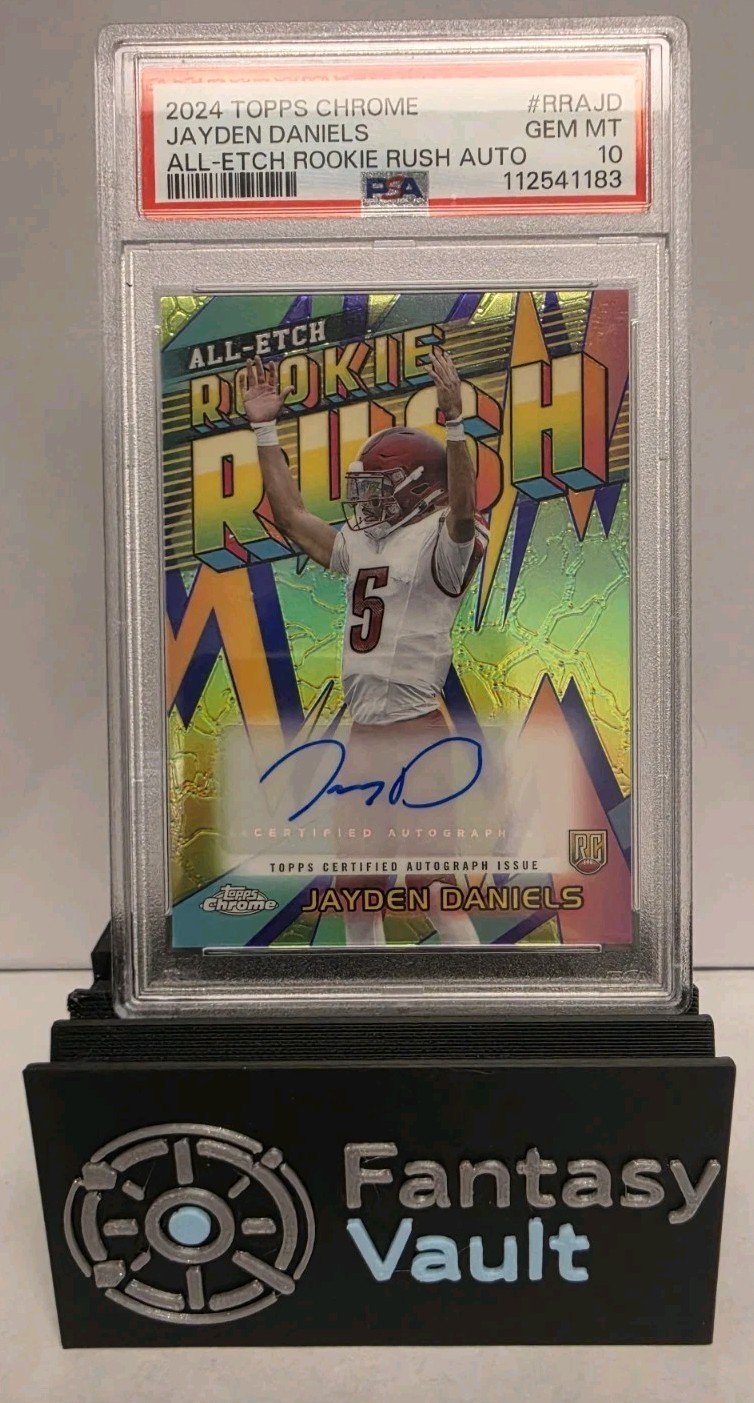 2024 Topps Chrome Jayden Daniels All-Etch Rookie Rush Auto RC PSA 10 RRA-JD