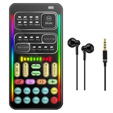 Portable Voice Changer, 2rd Generation i9 Live Sound Card, Cool Lights Sound ...