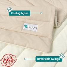 PetAmi Cooling Mat for Dogs Cats Taupe Medium 29x40 Crate Kennel Pad