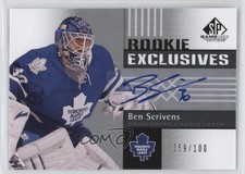 2011 SP Game Used Edition Rookie Exclusives 59/100 Ben Scrivens #RE-BE Auto 2a6