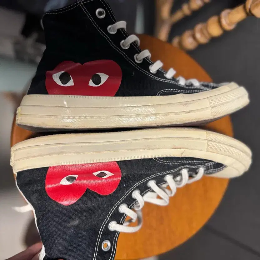 Comme des Garcons Converse High Chuck Taylor Sneakers US9 Lightly Used thumbnail 2