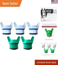 Winterize with 5 Pcs 3/4  NPT Male Threaded Drain Plugs for Outdoor Irrigation