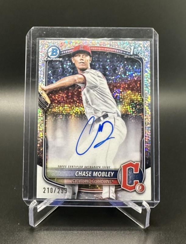 2025 Bowman Chrome Speckle 1st Auto #CPA-CMY Chase Mobley # 70/299 Guardians