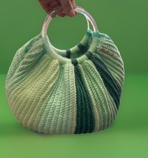 Handgehäkelte Handtasche In Mintgrün |Acryl...
