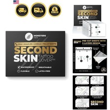 10 x Patches 5.91" x 3.94" Tattoo Bandage Film, Clear Protective Waterproof W...