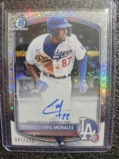 2025 Bowman - Chrome Prospects Emil Morales #BCP-127 Speckle Refractor /299 (RC)