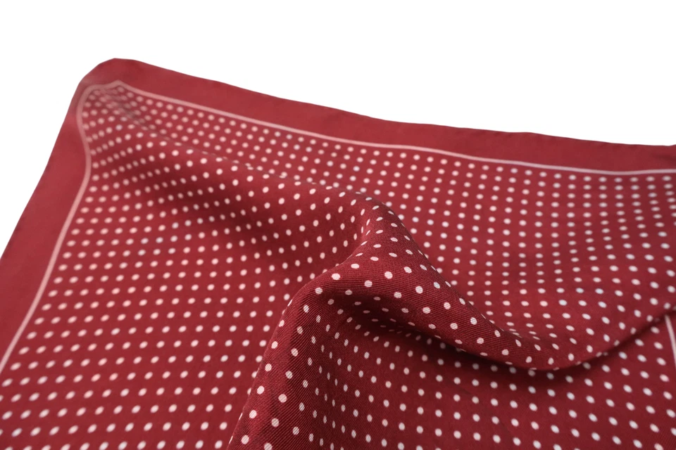 SUITSUPPLY Cuadrado de Bolsillo Para Hombre Talla Única Cuadrado Rojo Estampado Pura Seda Foto 4 de 4