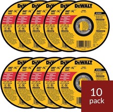 DEWALT DW8062 4-1/2"x.045"x7/8" Metal Cutoff Wheel 10 Pack Angle Grinder