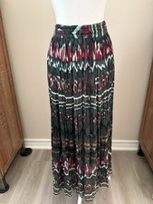 Vintage Just Classics Boho Gauze Maxi Skirt M India Festival Crinkle Cotton