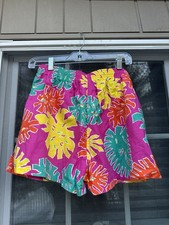 Vintage 90s Y2K Optimistic Floral Shorts Size Medium