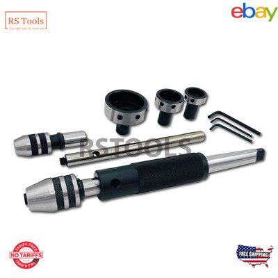 Lathe Tailstock Tap And Die Holder Set Sliding Type MT2 Shank Imperial Size 2MT