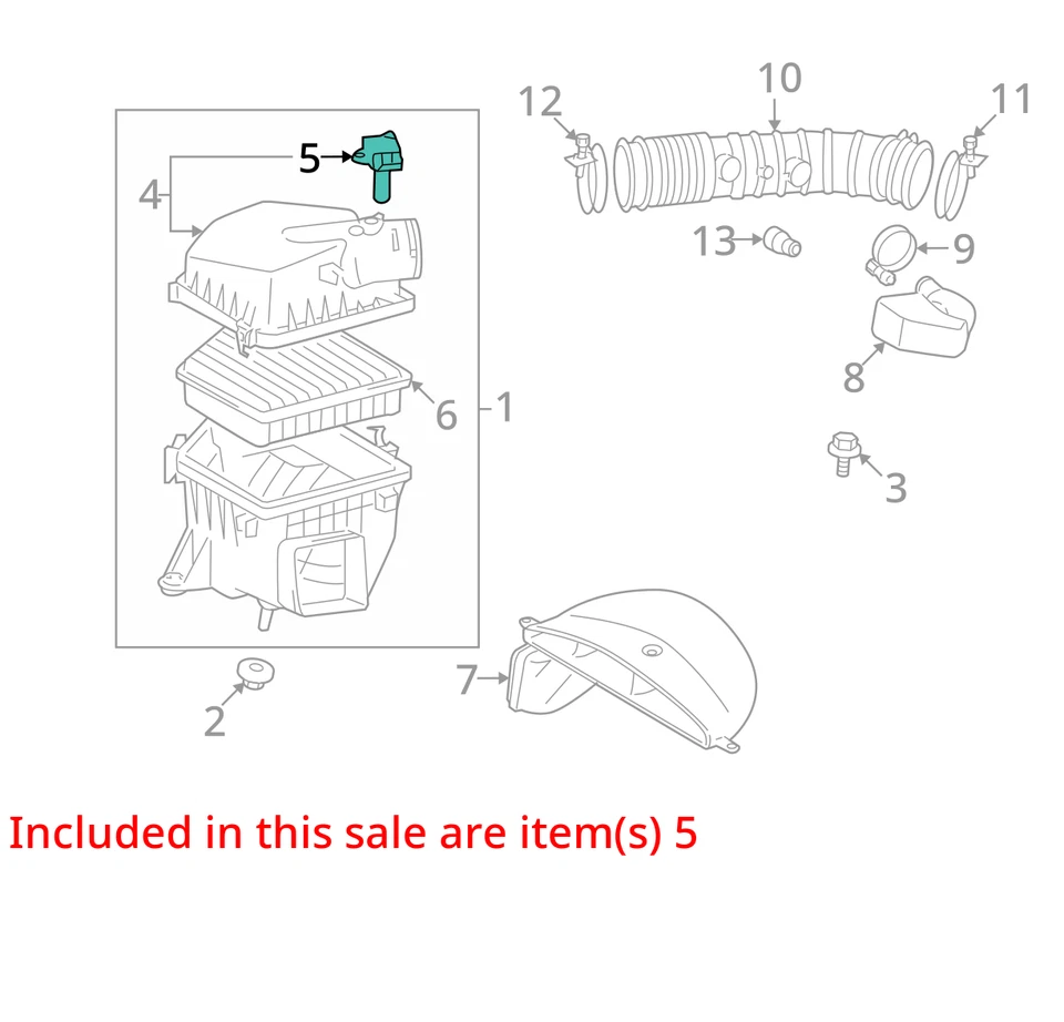 2012 Lexus ES350 Mass Air Flow Meter Sensor MAF OEM 138K Miles - LKQ348737034 - Image 4 of 4