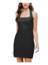 CITY STUDIO Womens Sleeveless Square Neck Short Party Body Con Dress