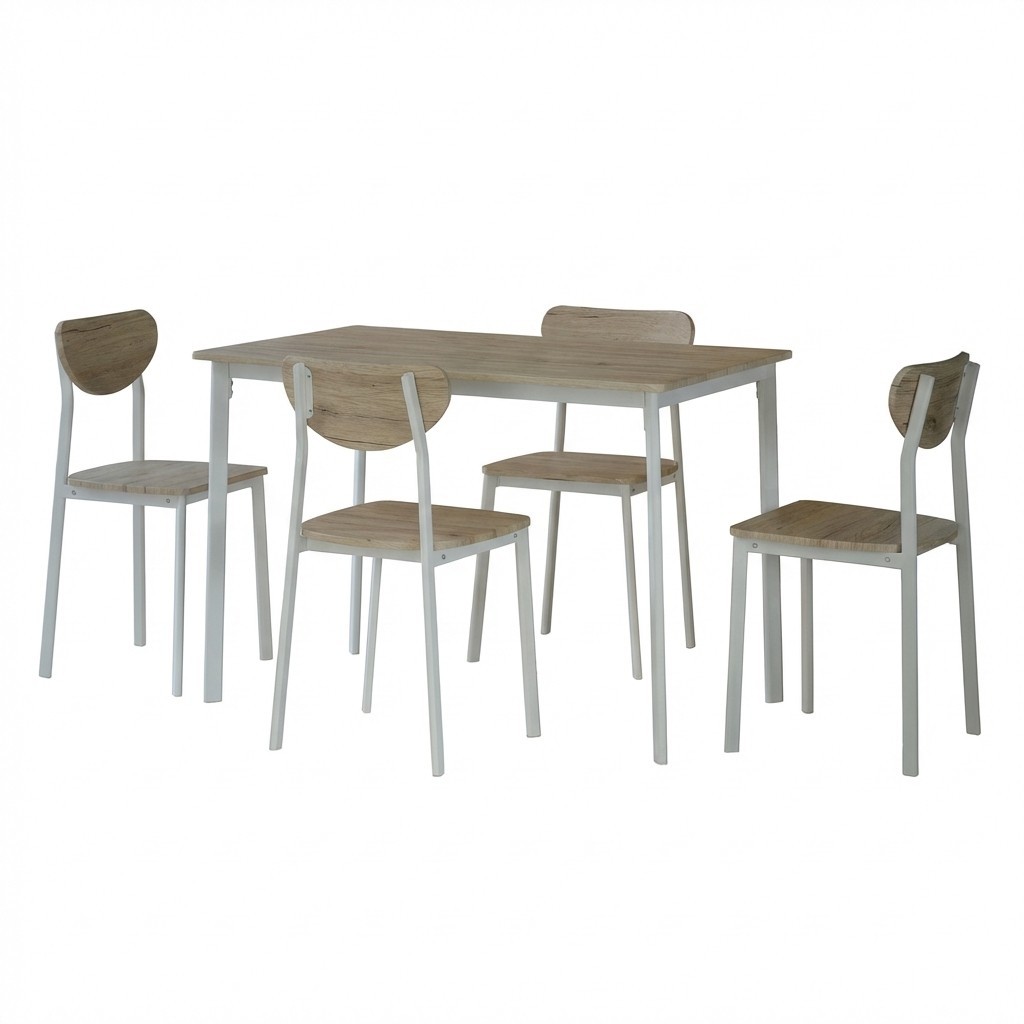 Set Tavolo e 4 Sedie Cucina Salvaspazio Moderno Pranzo 110x67x75 39x48x78cm