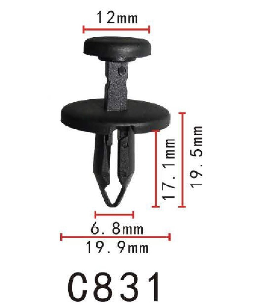 20pcs Side Radiator Shield Push-Type Retainer Fit Chrysler 