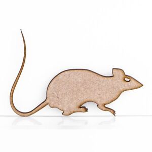 Wooden MDF Rat Animal Halloween Craft Shape Embellishment 3mm Thick Blank 