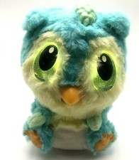 FURRY CHIPADEE OWL HATCHED HATCHIMALS OWL TEAL/YELLOW FUR ROCKING TALKING CRYIN