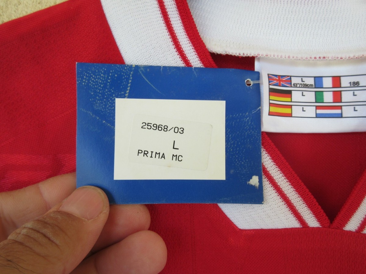 Maillot Vintage Umbro Prima MC – Rouge – Taille L – Dead Stock Avec étiquettes