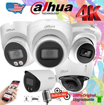 US Dahua 4K 8MP AI Mic Starlight IP Camera IPC-HDBW2841E-S POE Home security Lot