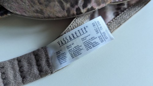 NWT VTG Vassarette Second Skin Padded Bra 36C NEW #75-236 Leopard Cheetah 1990s - Picture 5 of 8