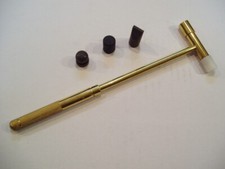 Martello ottone testa ottone plastica +3 accessori acciaio orafo hobby hammer