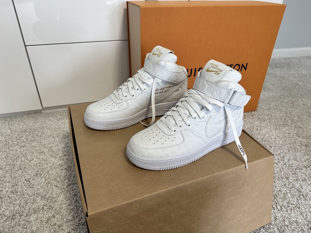 Louis Vuitton x Nike Air Force 1 White | Size 8