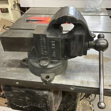 Vintage Massive CHAS. PARKER BENCH VISE #203 Heavy 3.5" Jaws 6.5" Open Renewed