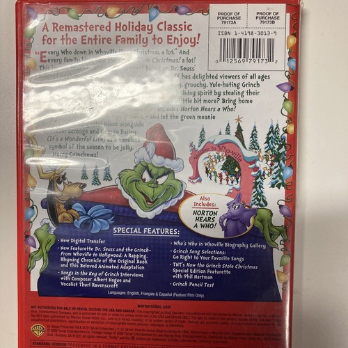 How the Grinch Stole Christmas (DVD, 2006, 50th Birthday Deluxe Edition
