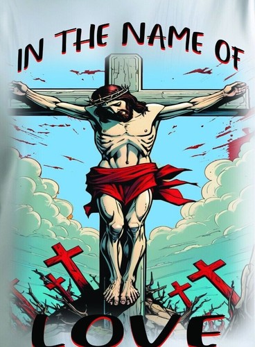 Camiseta Jesucristo en la Cruz Pascua Cristiano Católico Religioso Dios D3 - Imagen 2 de 3