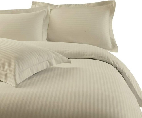 Striped 300tc 100% Cotton Multi Piece Bedding Set Duvet Cover Set and Bed Sheets - Picture 2 of 15