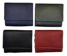 Womens Premium Real Leather Purse Card Holder Wallet RFID Protected
