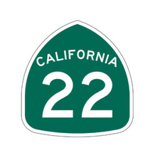 5" california state route 22 highway sign bumper sticker decal usa made