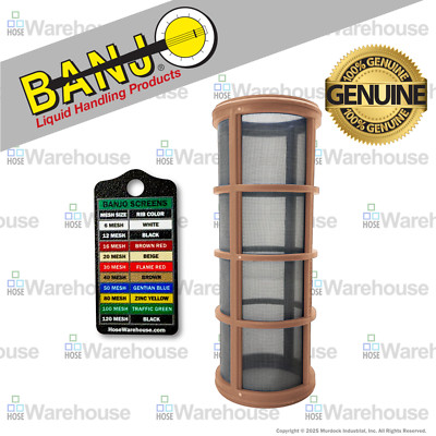 Genuine Banjo LS140 Replacement 40 Mesh 1 - 1-1/4'' Y Strainer | w/ Mesh Keychain