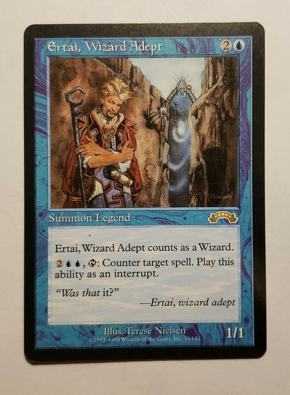 1x MTG Ertai, Wizard Adept Exodus Rare Reserved List Wizard nm- x1