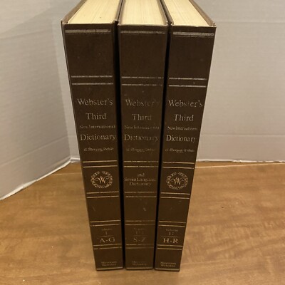 Webster's 3rd New International Dictionary Unabridged and Seven Language 1986