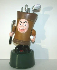 Mag- Nif, INC 2000 Talking & Moving Golf Bag Caddy Cracks Battery Op Bank Works!