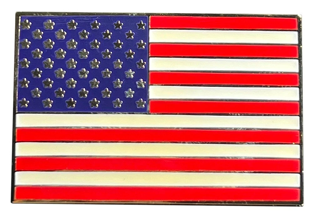 50 Pack USA Flag (Square) Motorcycle Hat Cap Lapel Pin MS-705