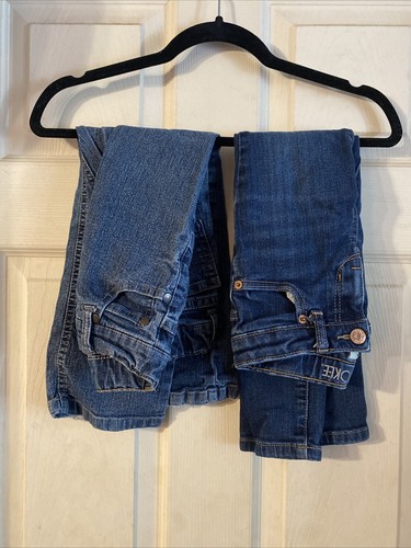 Girls size 5 jeans lot of 2 Cherokee Skinny & Sonoma Flare Denim Blue Jeans - Picture 2 of 8