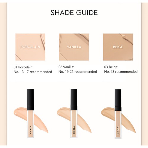 HERA Creamy Cover Concealer 7.5g 3 Colors K-Beauty - Picture 12 of 13