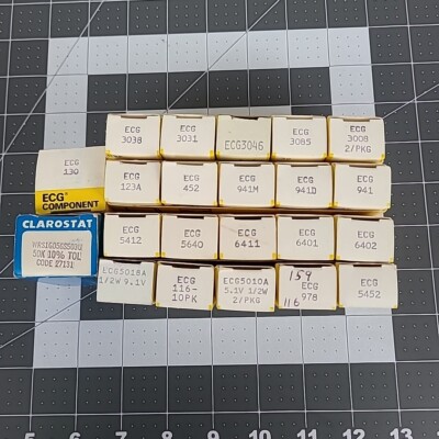 Mixed lot of 21 ECG Component Philips 130 116 3038 3031 941 5452 Clarostat READ