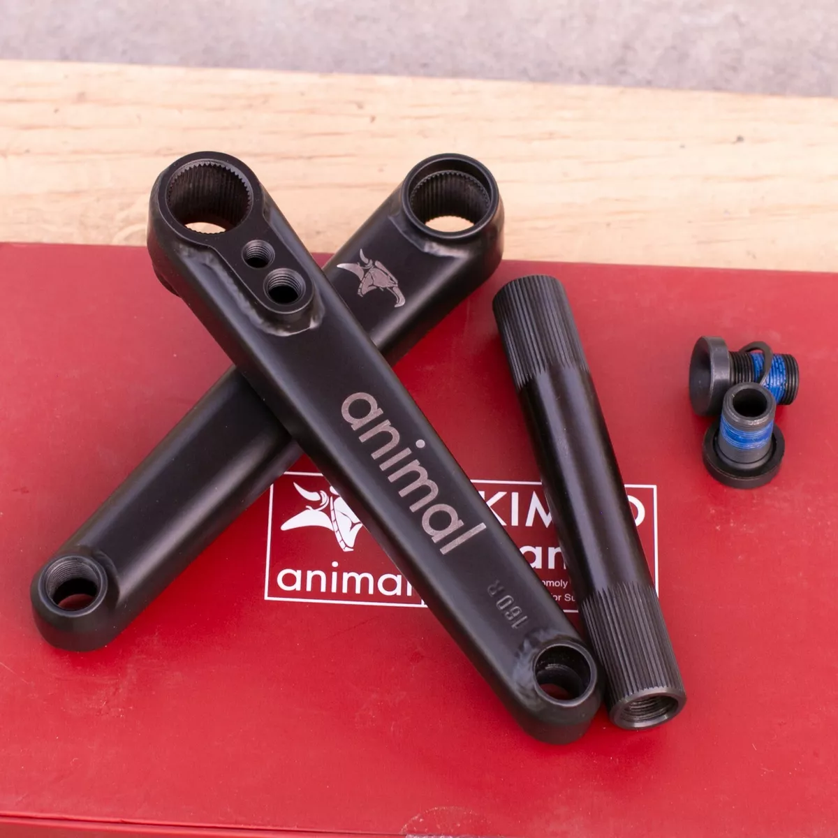 ANIMAL BMX AKIMBO BICYCLE CRANKS BLACK ODYSSEY CULT