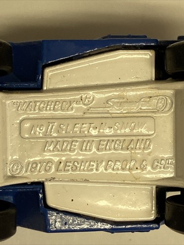 Lesney Matchbox Superfast Sleet-N-Snow Jeep No.11 Blue 1976 Made In England - Picture 8 of 8