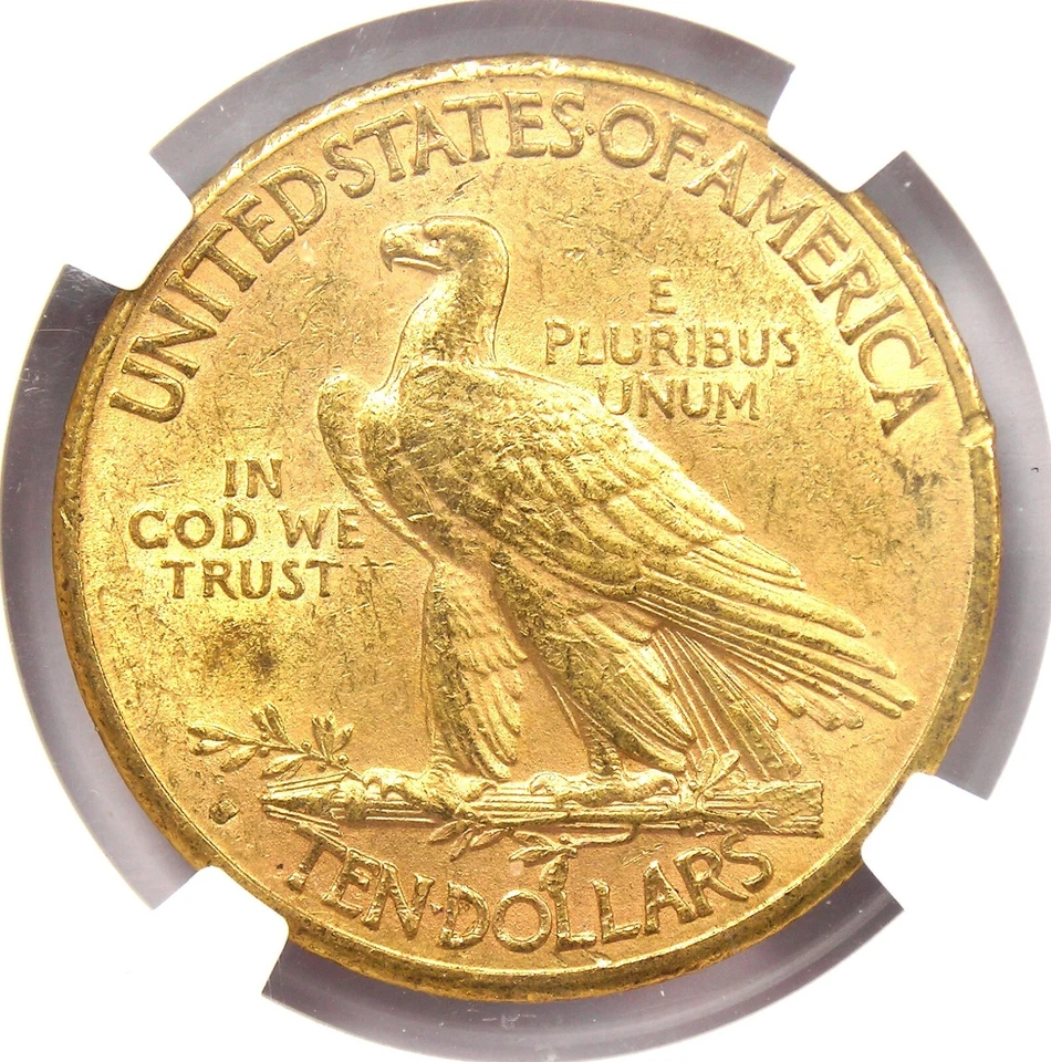1911-S Indian Gold Eagle $10 Coin - Certified NGC AU58 - Rare San Francisco Date - Image 4 of 4