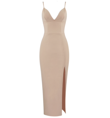 NEW DESIGNER CONSERVATIVE BEIGE BANDAGE DRESS ELEGANT NUDE APRICOT THIN STRAP | eBay NEW DESIGNER CONSERVATIVE BEIGE BANDAGE DRESS ELEGANT NUDE APRICOT THIN STRAP | eBay