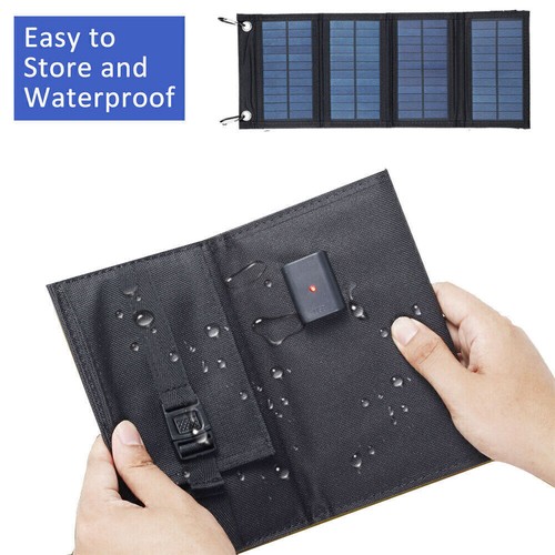 20W Faltbar Solarpanel Solarmodul Power Bank Handy USB Ladegerät Camping Wandern - Bild 12 von 26