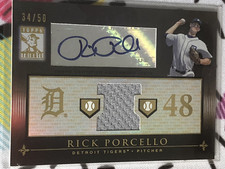 2010 Topps Tribute Relic Auto Gold /50 Rick Porcello #TAR-RP3 Auto