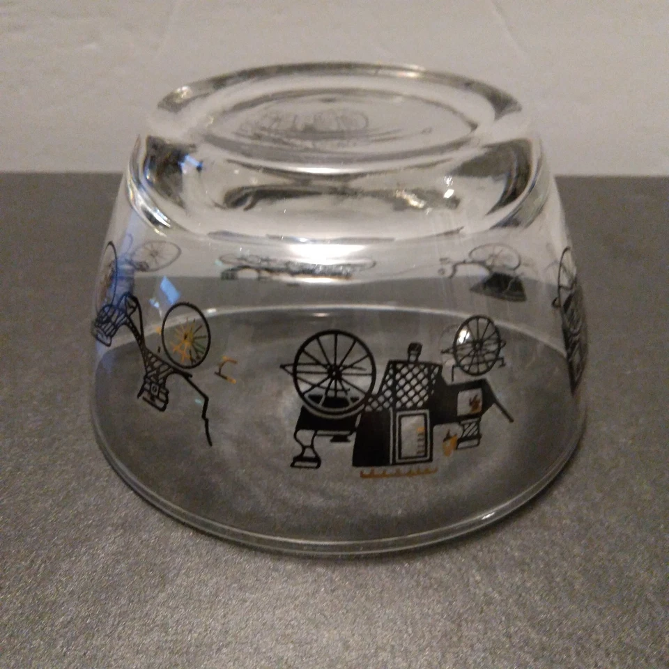 Vintage MCM CONJUNTO DE 4 Libbey Carruagem Sem Cavalos Lanche Noz Doces Tigela Barware - Imagem 2 de 4