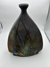 15" RAKU VASE SIGNED WILLIAM K TURNER STUDIO ART POTTERY